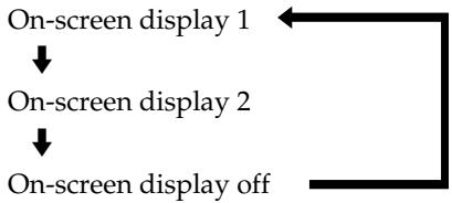 SONY PBD-V30 - Using the on-screen display - 2