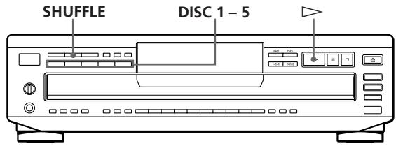 SONY CDP-CE405 - Uppspelning i slumpmässig ordning (Shuffle Play) - 1
