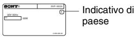 SONY DVP-SR360 - Indicativo di paese - 1