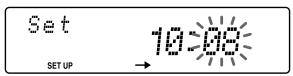 SONY CDX-C6850R - Example: To set the clock to 10:08 - 7
