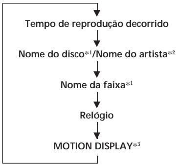 SONY CDX-C780R - Alterar os elementos no visor - 1