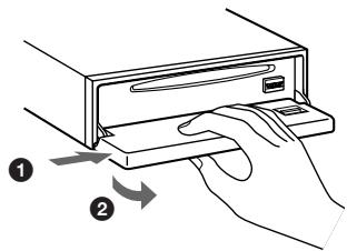 SONY CDX-C780R - Retirar o painel frontal - 1