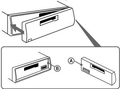 SONY XR-C453RDS - Attaching the front panel - 1
