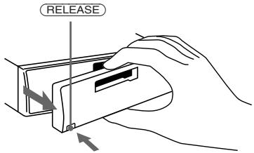 SONY XR-C453RDS - Detaching the front panel - 1