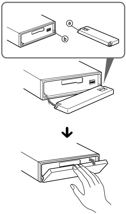 SONY XR-C8220R - Attaching the front panel - 1