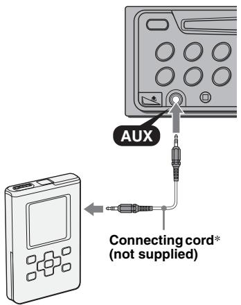 SONY CDX-A250 - Connecting the portable audio device - 1