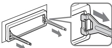 SONY CDX-A250 - Rimuovere la cornice di protezione. - 1