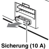 SONY CDX-A250 - Austauschen der Sicherung - 1