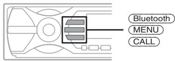 SONY MEX-BT5000 - Zum Entgegennehmen eines Anrufs drücken Sie CALL, MENU oder Bluetooth. - 1