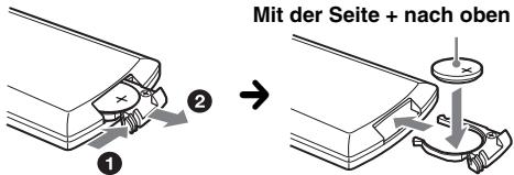 SONY MEX-BT5000 - Austauschen der Lithiumbatterie der Kartenfernbedienung - 1