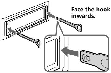 Face the hook inwards.