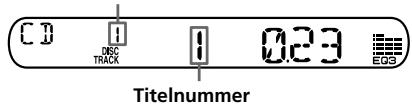 (CD) 1 DISC TRACK 0:23 E03 Titelnummer