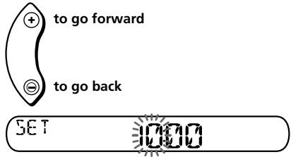 to go forward to go back SET 1000