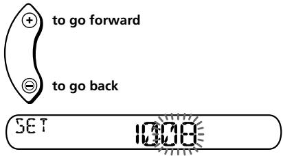 to go forward to go back SET 100E