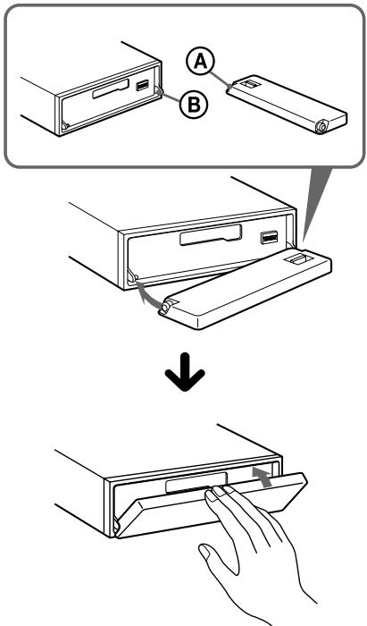 SONY XR-L500V - Attaching the front panel - 1