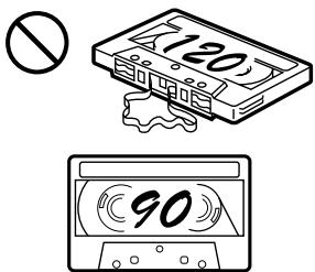 SONY XR-L500V - The use of cassettes longer than 90 minutes is not recommended except for long continuous play - 1