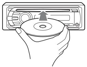 SONY MEX-DV800 - Inserire il disco (con il lato dell'etichetta verso l'alto). - 1