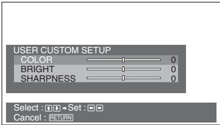 SONY MEX-DV800 - Appuyez sur ↑/↓ pour sélectionner « CUSTOM », puis appuyez sur ENTER. - 1