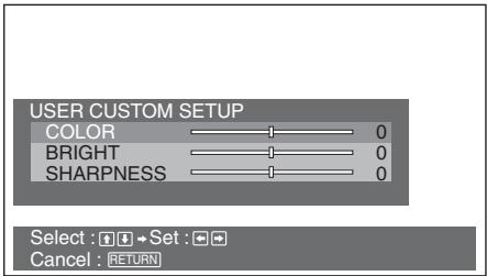 SONY MEX-DV800 - Wählen Sie mit ↑/↓ die Option „CUSTOM“ aus und drücken Sie ENTER. - 1