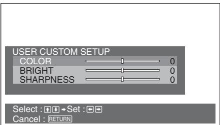SONY MEX-DV800 - Press ↑/↓ to select "CUSTOM," then press ENTER. - 1