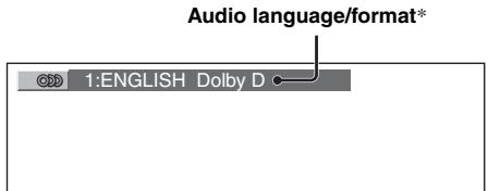 SONY MEX-DV800 - During playback, press AUDIO repeatedly until the desired audio language/format appears. - 1