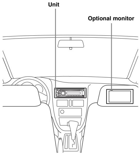 SONY MEX-DV800 - Installing the unit and the optional monitor - 1