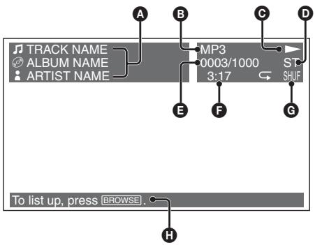 SONY MEX-DV800 - Viewing audio disc information - 1