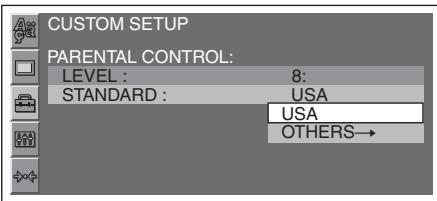 SONY MEX-DV800 - Modification de la zone et du niveau d'évaluation des films - 1