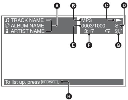 SONY MEX-DV800 - Anzeigen von Audio-Disc-Informationen - 1