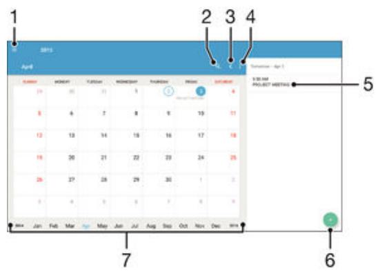 SONY XPERIA Z4 TABLET (SGP711), XPERIA Z4 SGP712 - Calendrier - 2
