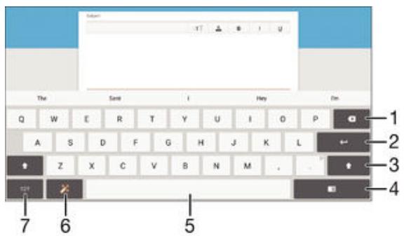 SONY XPERIA Z4 TABLET (SGP711), XPERIA Z4 SGP712 - Clavier virtuel - 1