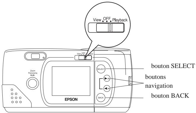 EPSON PHOTOPC 600 - Utilisation des menus de l'écran LCD - 1