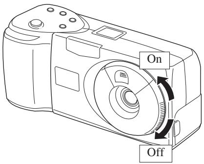 EPSON PHOTOPC 600 - Mise sous et hors tension de l'appareil photo - 1