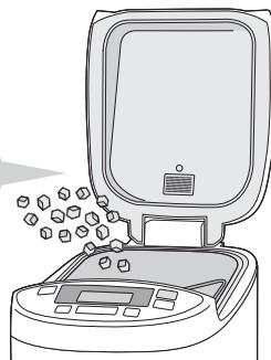 PANASONIC SD-2500WXE - Hinzugeben von zusätzlichen Zutaten zum Brot oder Teig - 2