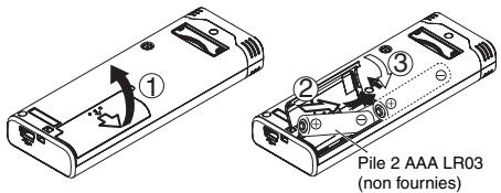 PANASONIC RR US 591 - Insertion des piles - 1