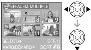 PANASONIC LUMIX DMC-FX12 - Appuyez sur / pour selectionner l'image, puis appuyez sur  pour la définir. (Uniquement lors de la selection de [EFFACEM. MULTIPLE]) - 1