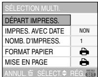 PANASONIC LUMIX DMC-FX12 - Appuyez sur ▲ pour sélectionnner [DéPART IMPRESS.] puis appuyez sur [MENU/SET]. - 1