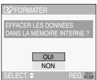 PANASONIC LUMIX DMC-FX12 - Appuyez sur ▲ pour sélectionner [OUI] puis appuyez sur [MENU/SET]. - 1