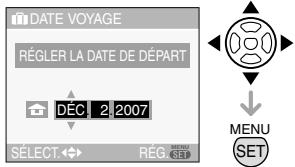 PANASONIC LUMIX DMC-FX12 - Réglage de la date de voyage - 2