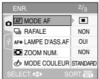 PANASONIC LUMIX DMC-FX12 - Appuyez sur / pour selectionner la rubrique du menu. - 3