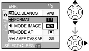 PANASONIC LUMIX DMC-FX12 - Appuyez sur / pour selectionner [LIMITE ISO], puis appuyez sur  . - 1