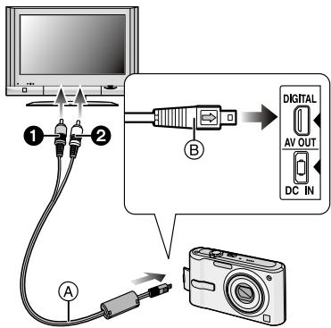 PANASONIC LUMIX DMC-FX12 - Visualisation des images sur un téléviseur - 2