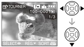 PANASONIC LUMIX DMC-FX12 - Appuyez sur «/» pour sélectionner l'image, puis appuyez sur . - 1