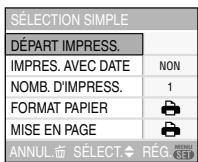PANASONIC LUMIX DMC-FX12 - Appuyez sur ▲ pour sélectionner [DéPART IMPRESS.], puis appuyez sur [MENU/SET]. - 1