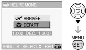 PANASONIC LUMIX DMC-FX12 - Affichage de l'heure du lieu de destination (Heure mondiale) - 4