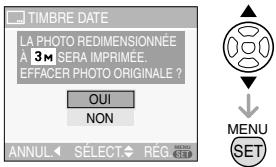 PANASONIC LUMIX DMC-FX12 - Appuyez sur / pour selectionner [OUI] ou [NON], puis appuyez sur [MENU/SET]. - 1