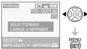 PANASONIC LUMIX DMC-FX12 - Appuyez sur «/» pour sélectionner l'image, puis appuyez sur [MENU/SET]. - 1