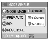 PANASONIC LUMIX DMC-FX12 - Appuyez sur / pour selectionner la rubrique désirée du menu, puis appuyez sur . - 1