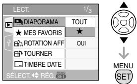 PANASONIC LUMIX DMC-FX12 - Appuyez sur [MENU/SET]. - 3