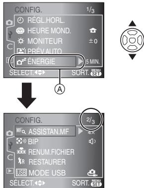 PANASONIC LUMIX DMC-L1K - Appuyez sur ▲/▼ pour sélectionner l'élément du menu. - 1